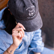Black Denim Cap - Logo "Anti-Social Cat Owner"