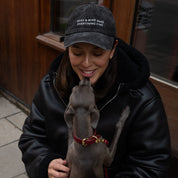 Black Denim Cap - Dogs & Wine Make Everything Fine