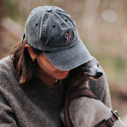 Black Denim Cap - Greyhound