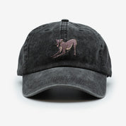 Black Denim Cap - Greyhound