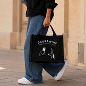 Black Premium Tote Bag - Dogs & Wine Make Everything Fine