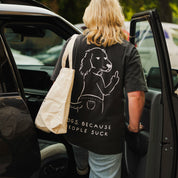 Vintage Black T-shirt - Dogs. Because People Suck