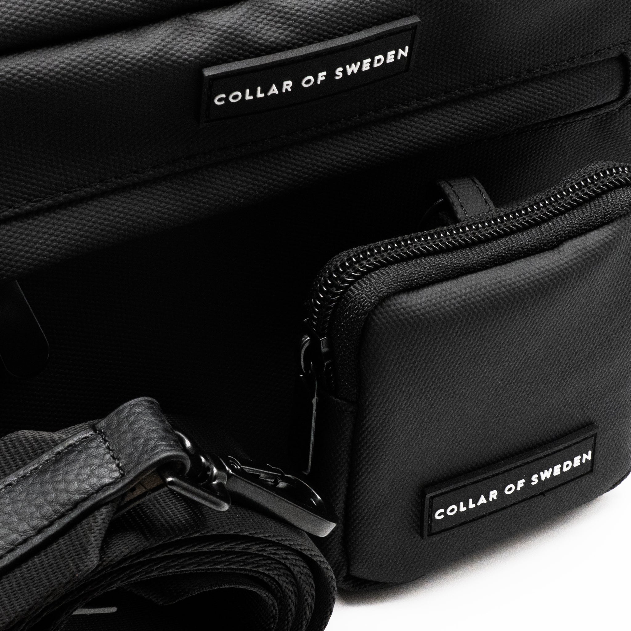 Black Water Repellent Dog Walking Bag - Crossbody