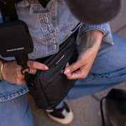 Black Water Repellent Dog Walking Bag - Crossbody