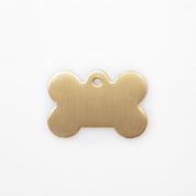 Engraved Dog Tag - Brass Bone