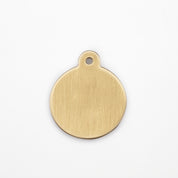 Engraved Dog Tag - Brass Circle