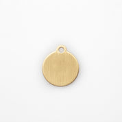 Engraved Dog Tag - Brass Circle