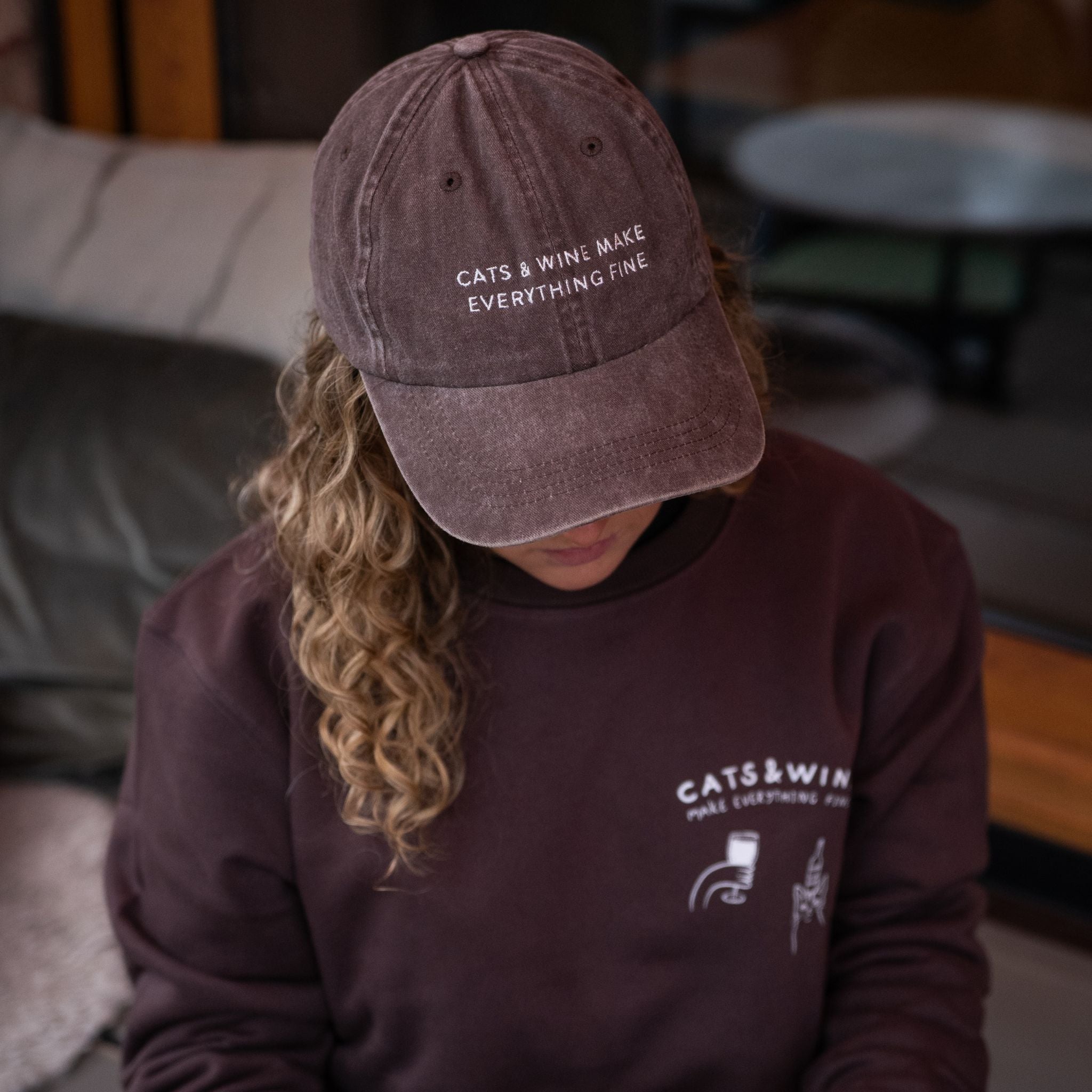brown-denim-cap-cats-wine-woman.jpg