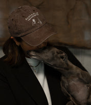 Brown Denim Cap - Logo "Dogs & Wine Make Everything Fine"