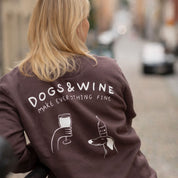 Brown Sweatshirt - Dogs & Wine Make Everything Fine