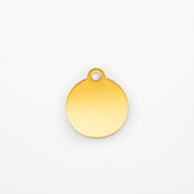 Engraved Dog Tag - Gold Circle