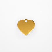 Engraved Dog Tag - Gold Heart
