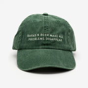 Green Denim Cap - Barks & Beer Make All Problems Disappear