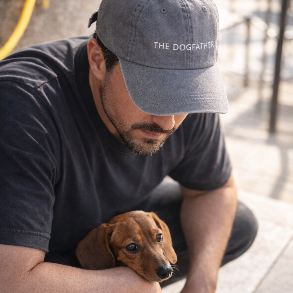 Grey Denim Cap - The Dogfather