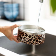 Leopard Dog Bowl