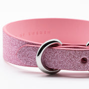 Pink Glitter Dog Collar Thin