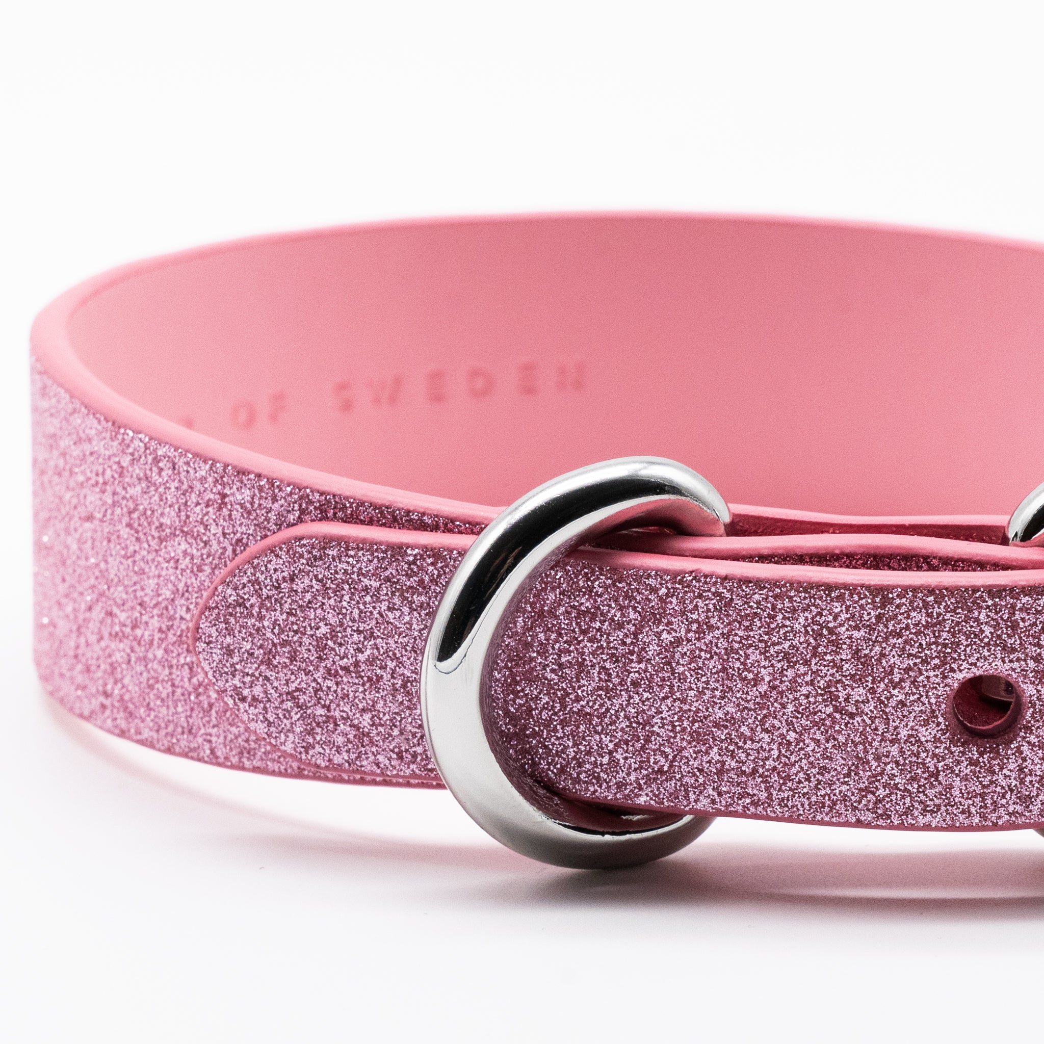 Pink Glitter Dog Collar Thin