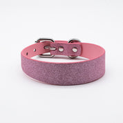 Pink Glitter Dog Collar Thin