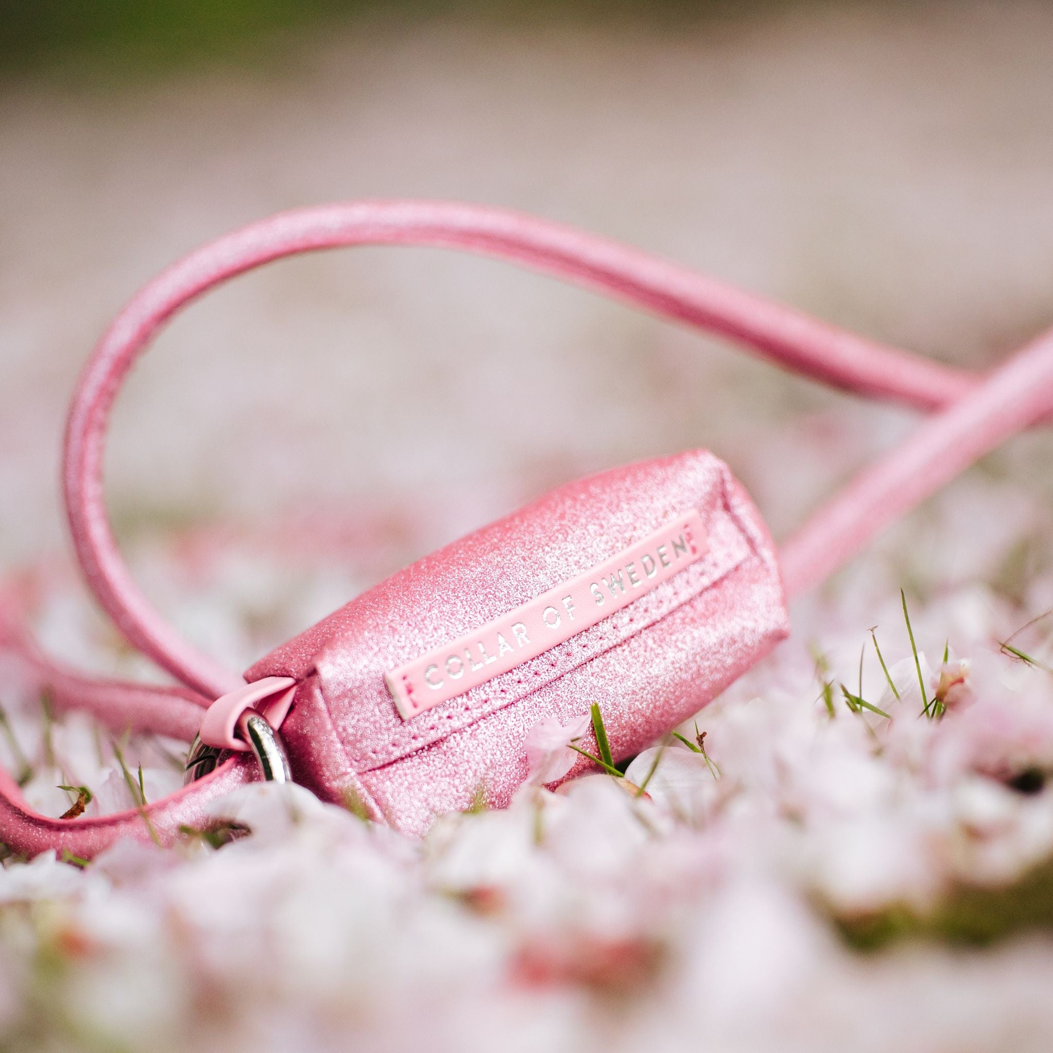 Pink Glitter Poop Bag Holder