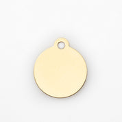 Engraved Dog Tag - Premium Gold Circle
