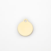 Engraved Dog Tag - Premium Gold Circle