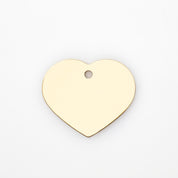 Engraved Dog Tag - Premium Gold Heart