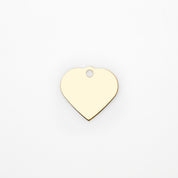 Engraved Dog Tag - Premium Gold Heart