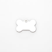 Engraved Dog Tag - Premium Silver Bone