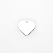Engraved Dog Tag - Premium Silver Heart