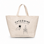 Weekend Tote Bag - Cats & Wine Make Everything Fine